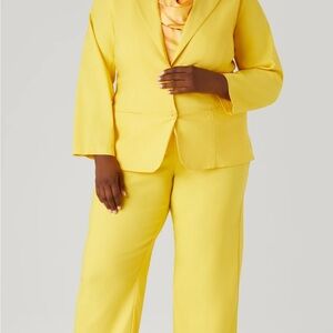 Ashley Stewart Vibrant Yellow Pantsuit